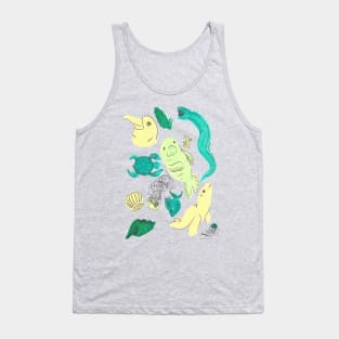 Cute Ocean Life Pattern Tank Top